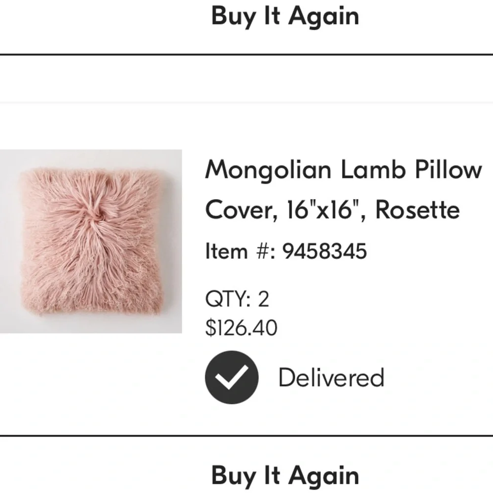 West elm Mongolian lamb accent pillows